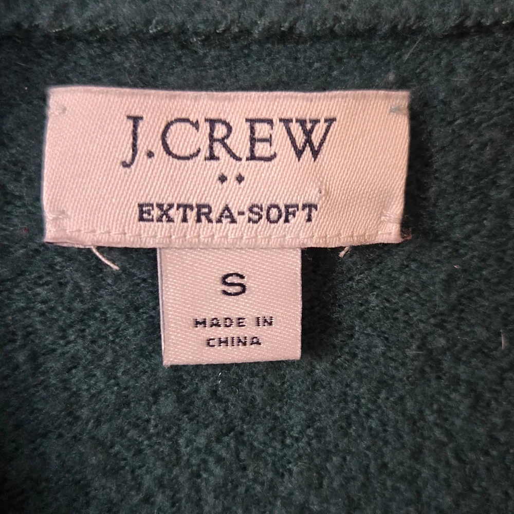 J Crew EXSTRA SOFT  Women's Green Cardigan Sweater Size S #0011